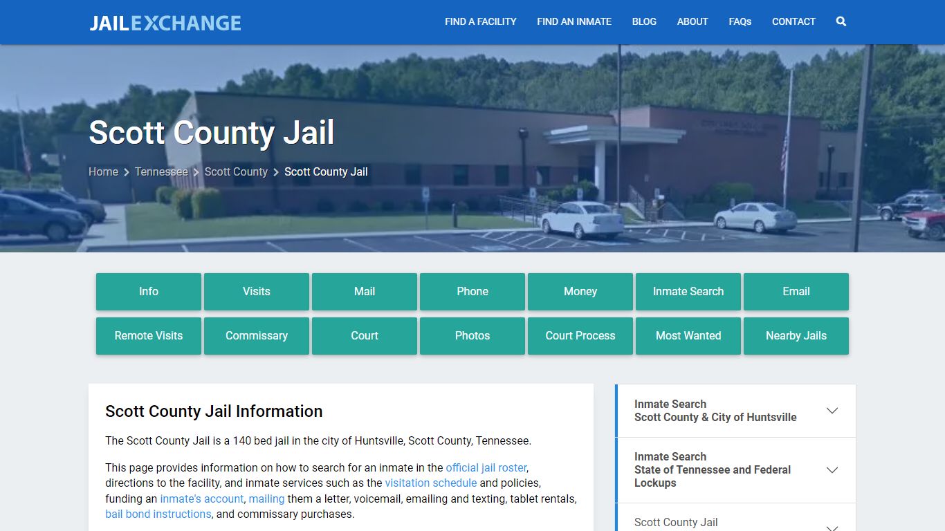 Scott County Jail, TN Inmate Search, Information